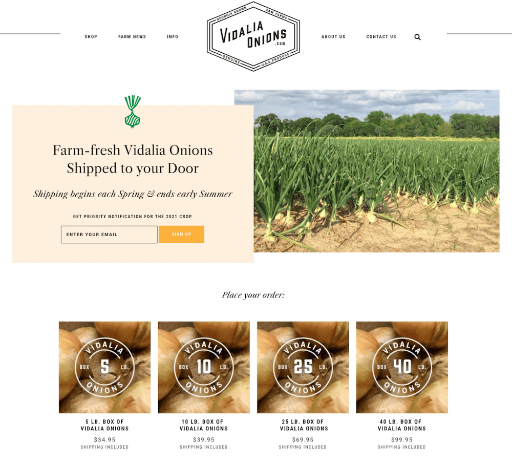 New Vidalia Onions Website