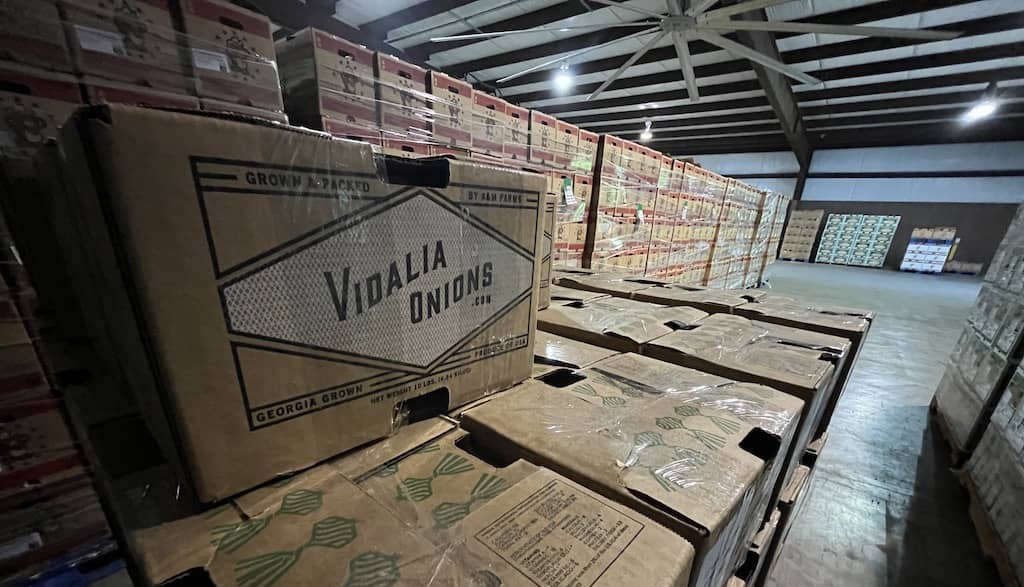 Vidalia box ready for shipment