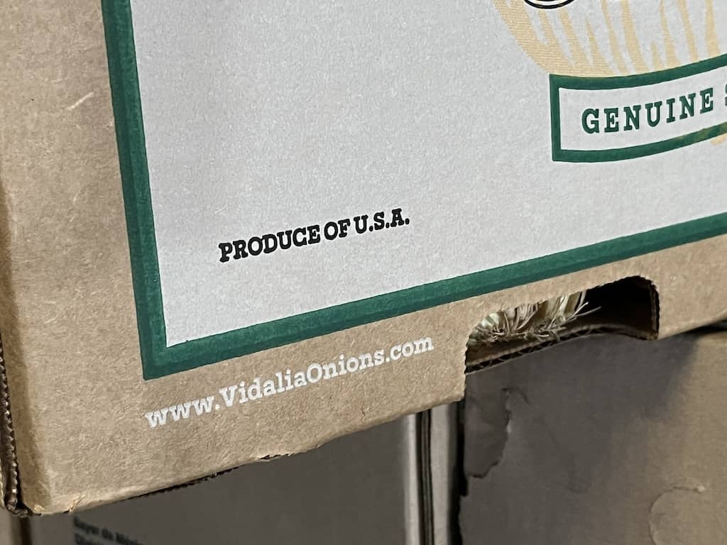 New Vidalia onion boxes