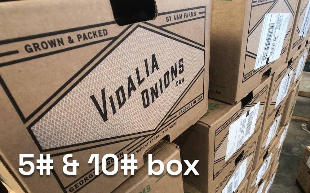 Vidalia Onion shipping box - 5# and 10#
